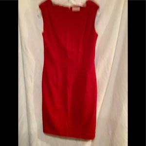 Red Calvin Klein Dress with Epaulets Size 4